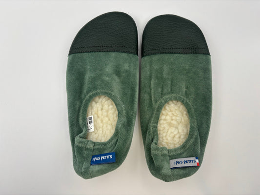 Les Petits Velours Pyjama Gris vert