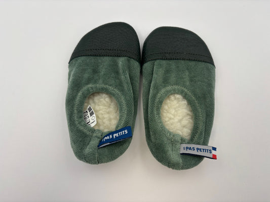 Les Petits Velours Pyjama Gris vert