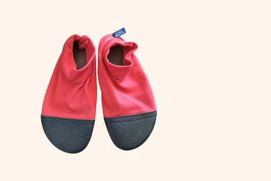 Chaussons fushia montant