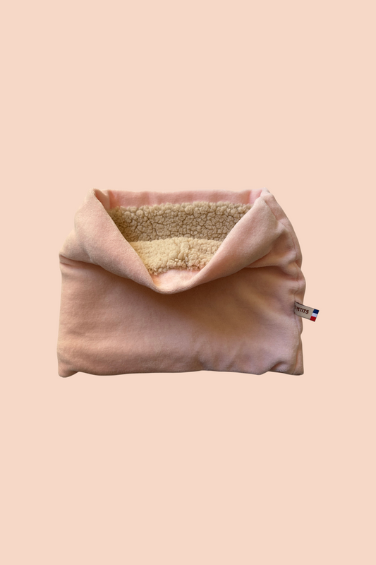Les Petits Tours de Cou Velours Pyjama Rose pâle (avec doublure)