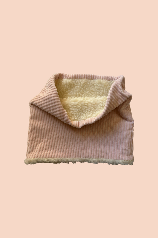 Les Petits Tours de Cou Velours Rose pâle (avec doublure)