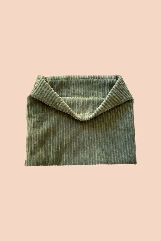 Les Petits Tours de Cou Velours Gris vert (sans doublure)